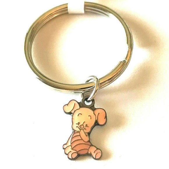 Vintage Disney Piglet Keychain Keyring Winnie The Pooh Vintage Disneyana - Picture 1 of 7